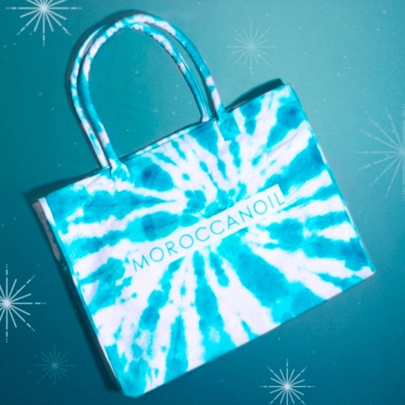 Moroccanoil Beach Bag, turquoise tie-die - Picture 1 of 2